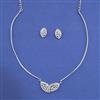 American Diamond Classic Pendant Set with Rhodium Plating 2 Tone Plating
