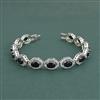 American Diamond Classic Bracelet With Rhodium Plating