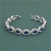 American Diamond Classic Bracelet With Rhodium Plating