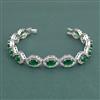 American Diamond Classic Bracelet With Rhodium Plating