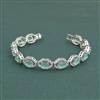 American Diamond Classic Bracelet With Rhodium Plating