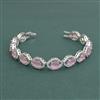 American Diamond Classic Bracelet With Rhodium Plating