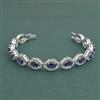 American Diamond Classic Bracelet With Rhodium Plating