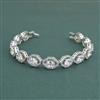 American Diamond Classic Bracelet With Rhodium Plating
