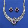 American Diamond Classic Necklace with 2 Tone Plating