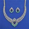 American Diamond Classic Necklace with 2 Tone Plating
