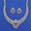 American Diamond Classic Necklace with 2 Tone Plating