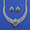 American Diamond Classic Necklace with 2 Tone Plating