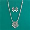 American Diamond Classic Pendant Set with Rhodium Plating 2 Tone Plating