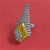 American Diamond Adjustable Ring with Rhodium Plating