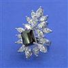 American Diamond Adjustable Ring with Rhodium Plating