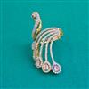 American Diamond Adjustable Ring with 2 Tone Plating