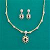 American Diamond Classic Necklace with 2 Tone Plating