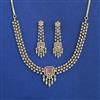 American Diamond Classic Necklace with 2 Tone Plating