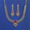 American Diamond Classic Necklace with 2 Tone Plating