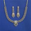 American Diamond Classic Necklace with 2 Tone Plating
