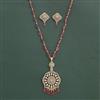American Diamond Classic Pendant Set with 2 Tone Plating