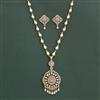 American Diamond Classic Pendant Set with 2 Tone Plating