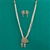 American Diamond Classic Pendant Set With 2 Tone Plating Rhodium Plating