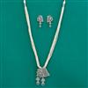 American Diamond Classic Pendant Set With 2 Tone Plating Rhodium Plating