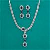 American Diamond Classic Necklace with Rhodium Plating