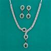 American Diamond Classic Necklace with Rhodium Plating