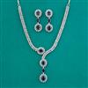 American Diamond Classic Necklace with Rhodium Plating
