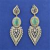 American Diamond Classic Earring with Mehndi Plating