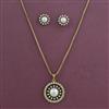 American Diamond Classic Pendant Set with Mehndi Plating