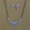 American Diamond Classic Mangalsutra with Rhodium Plating 2 Tone Plating