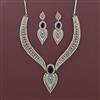 American Diamond Classic Necklace with Rhodium Plating