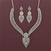 American Diamond Classic Necklace with Rhodium Plating