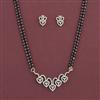 American Diamond Classic Mangalsutra with Rhodium Plating 2 Tone Plating