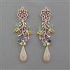 American Diamond Long Earring With Carat Plating