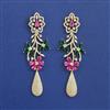 American Diamond Long Earring With Carat Plating