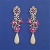 American Diamond Long Earring With Carat Plating