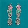 American Diamond Long Earring With Carat Plating