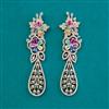 American Diamond Long Earring with Carat Plating