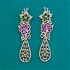 American Diamond Long Earring With Carat Plating