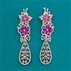 American Diamond Long Earring with Carat Plating