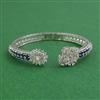 American Diamond Openable kada with Rhodium Plating