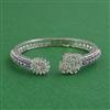 American Diamond Openable kada with Rhodium Plating