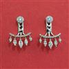 American Diamond Classic Earring with Rhodium Plating 2 Tone Plating Mehndi Plating
