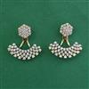 American Diamond Classic Earring with Rhodium Plating 2 Tone Plating Mehndi Plating