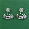 American Diamond Classic Earring with Rhodium Plating 2 Tone Plating Mehndi Plating
