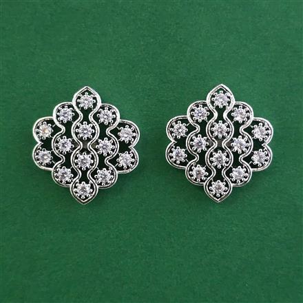 American Diamond Tops with Rhodium Plating 2 Tone Plating
