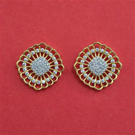 American Diamond Tops with Rhodium Plating 2 Tone Plating