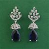 American Diamond Classic Earring with Rhodium Plating