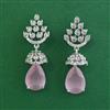 American Diamond Classic Earring with Rhodium Plating