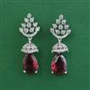 American Diamond Classic Earring with Rhodium Plating